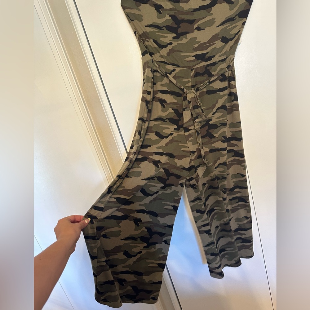 NEW WITH TAGS Strapless Camouflage Jumpsuit